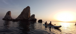 Alba in Canoa Portonovo Baia delle Due Sorelle e colazione