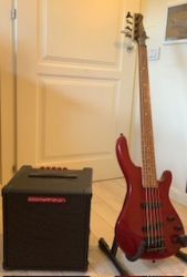 basso elettrico 5 corde + amplificatore