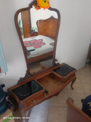Consolle anni 40, con specchio e cassetti