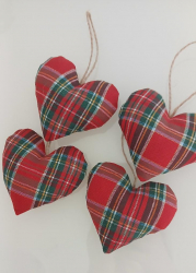 Decorazioni natalizie handmade cuori da appendere
