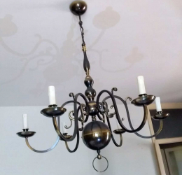 Grande lampadario con 6 applique