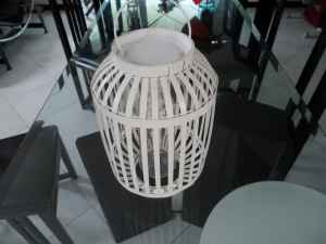 Lampada Design a Led, ecologica in legno-metallo-vetro-Nuova