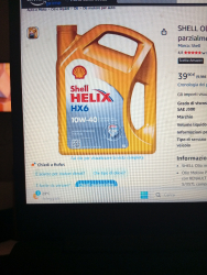 Latte olio da 5l 10w40 Shell Helix 6