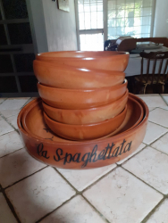 Piatti spaghettata in terracotta