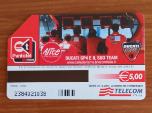 Scheda telefonica Telecom Ducati GP 4.