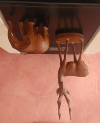 Statuine Kenia in legno intarsiate a mano anni '60