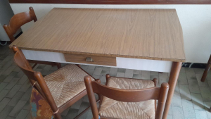 Tavolo con 6 sedie in vero legno, da cucina-come foto