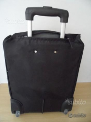 Trolley colore nero, interno grigio con ruote-Nuovo